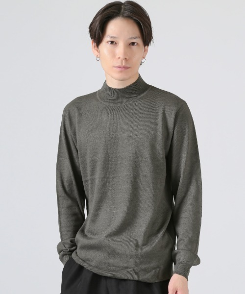LUXSTYLE（ラグスタイル）の「カシミヤタッチハイネックニット（ニット/セーター・メンズ・ホワイト/ブラック/チャコールグレー・M/L/XL）」の8枚目の写真