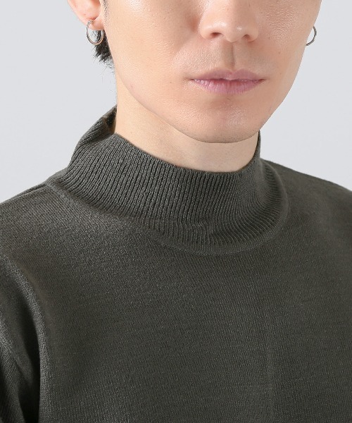 LUXSTYLE（ラグスタイル）の「カシミヤタッチハイネックニット（ニット/セーター・メンズ・ホワイト/ブラック/チャコールグレー・M/L/XL）」の12枚目の写真