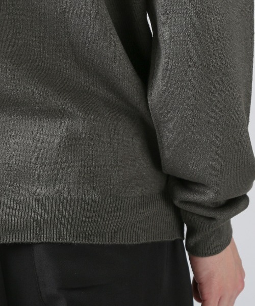 LUXSTYLE（ラグスタイル）の「カシミヤタッチハイネックニット（ニット/セーター・メンズ・ホワイト/ブラック/チャコールグレー・M/L/XL）」の14枚目の写真