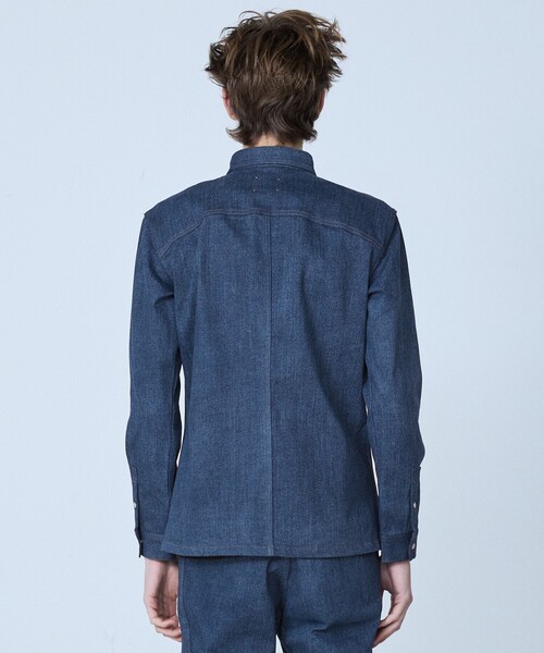 5351 POUR LES HOMMES（ゴーサンゴーイチプールオム）の「【セットアップ対応】長袖 デニムシャツ（シャツ/ブラウス・メンズ・インディゴブルー/ブラック・44/46/48/50）」の6枚目の写真