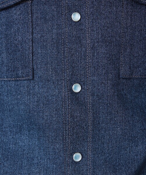 5351 POUR LES HOMMES（ゴーサンゴーイチプールオム）の「【セットアップ対応】長袖 デニムシャツ（シャツ/ブラウス・メンズ・インディゴブルー/ブラック・44/46/48/50）」の13枚目の写真