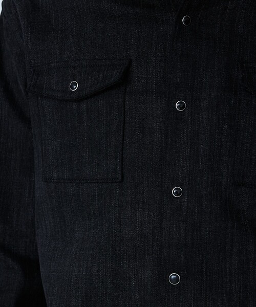 5351 POUR LES HOMMES（ゴーサンゴーイチプールオム）の「【セットアップ対応】長袖 デニムシャツ（シャツ/ブラウス・メンズ・インディゴブルー/ブラック・44/46/48/50）」の17枚目の写真