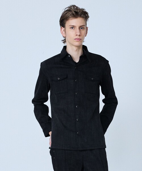 5351 POUR LES HOMMES（ゴーサンゴーイチプールオム）の「【セットアップ対応】長袖 デニムシャツ（シャツ/ブラウス・メンズ・インディゴブルー/ブラック・44/46/48/50）」の20枚目の写真