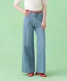 ストレッチデニムワイドパンツ