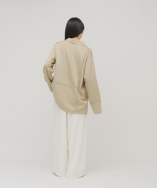 KBF（ケイビーエフ）の「ルーズサテンシャツ（シャツ/ブラウス・レディース・ベージュ/グリーン系その他・ONE）」の19枚目の写真