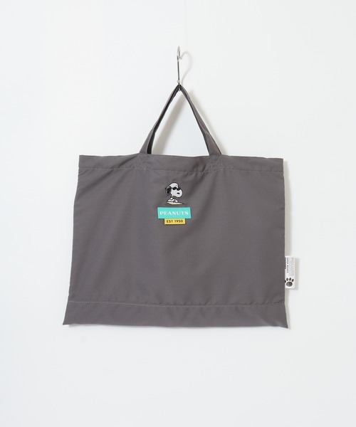 PEANUTS（ピーナッツ）の「SNOOPY スヌーピー レッスントートバッグ（トートバッグ・レディース・ブラック/グレー/ベージュ・FREE）」の6枚目の写真