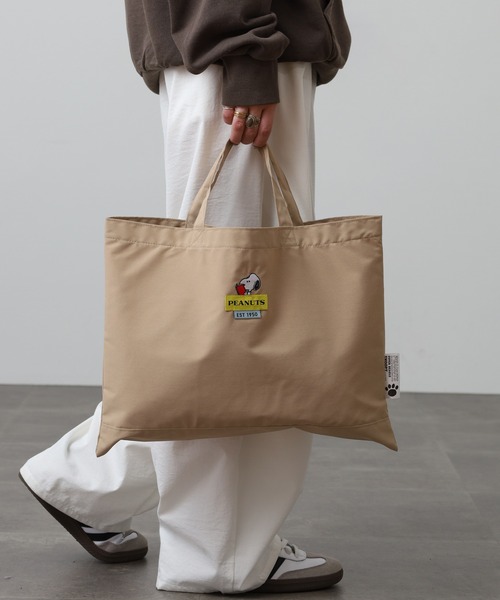 PEANUTS（ピーナッツ）の「SNOOPY スヌーピー レッスントートバッグ（トートバッグ・レディース・ブラック/グレー/ベージュ・FREE）」の13枚目の写真