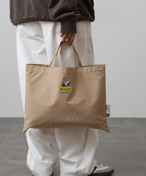 PEANUTS（ピーナッツ）の「SNOOPY スヌーピー レッスントートバッグ（トートバッグ・レディース・ブラック/グレー/ベージュ・FREE）」の14枚目の写真