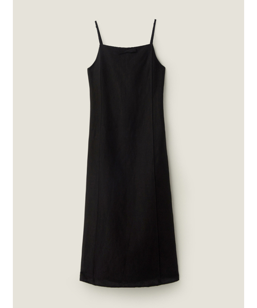 BEMUSE MANSION（ビミューズマンション）の「Ribbon point linen dress - Black（ワンピース・レディース・ブラック・FREE）」の5枚目の写真
