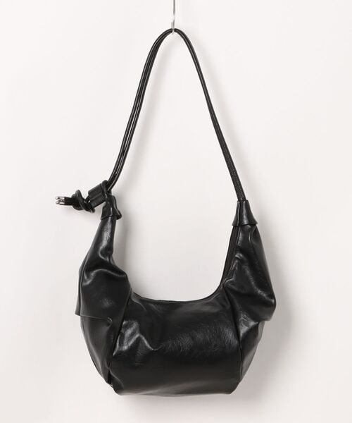 florist(フローリスト)の「レザータッチクロワッサンショルダーバッグ/ハンドバッグ(ショルダーバッグ・レディース・モカ/ブラック/オフホワイト/ブラウン・FREE)」の11枚目の写真