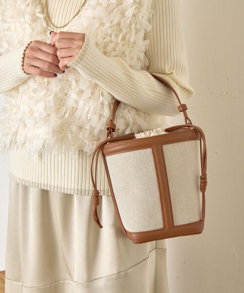 Jena espace merveilleux(ジェナ エスパスメルヴェイユ)の「エルガリーハンドバッグ(トートバッグ・レディース・ブラック/ブラウン・FREE)」の14枚目の写真