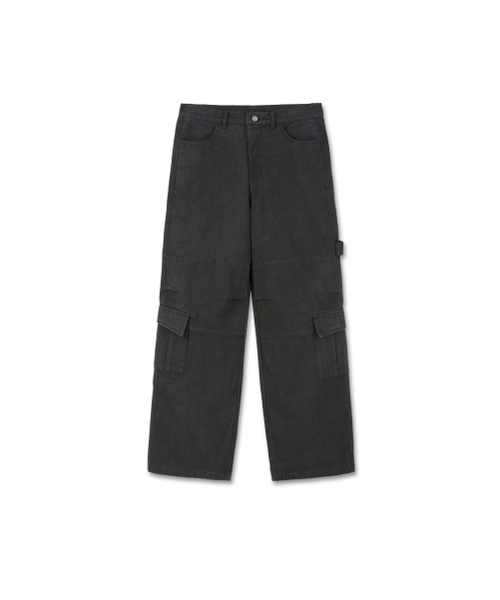 9999ARCHIVE（9999アーカイブ）の「Oblique Pocket Wide Cargo Pants（その他パンツ・レディース・ブラック・FREE/2/3）」の2枚目の写真