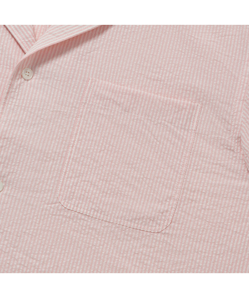 PRODESHIRT（プロデシャツ）の「[コンフォート] クバンオープンカラーカプリキャンプシャツ (ピンクストライプ)（シャツ/ブラウス・メンズ・その他・M/L/XL）」の5枚目の写真
