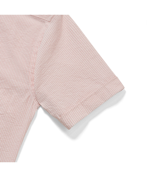 PRODESHIRT（プロデシャツ）の「[コンフォート] クバンオープンカラーカプリキャンプシャツ (ピンクストライプ)（シャツ/ブラウス・メンズ・その他・M/L/XL）」の6枚目の写真