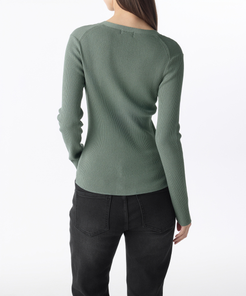 MUSINSA STANDARD WOMAN（ムシンサスタンダードウーマン）の「ウィメンズリブスリムカーディガン[セージ]（カーディガン/ボレロ・レディース・その他・S/M/L）」の5枚目の写真
