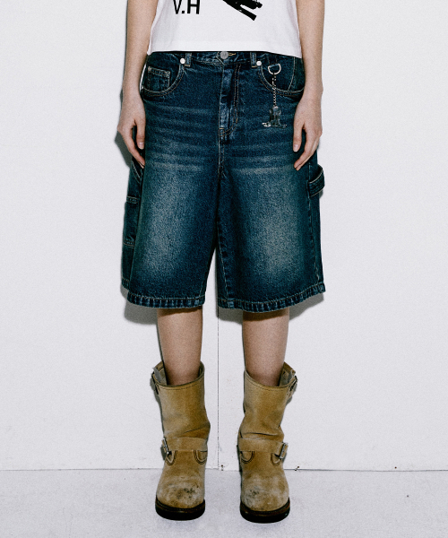 THEVINYLHOUSE(ザバイニルハウス)の「CARPENTER DENIM SHORTS BLUE (VH2EMUPA60A)(その他パンツ・メンズ・その他・S/M/L)」の4枚目の写真