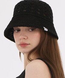 THE-ABON（エイボン）の「ウィメンズサマー ピーキー ニットバケットハット ブラック（ハット）」