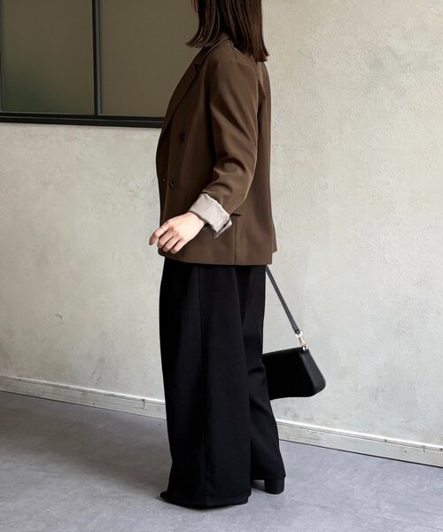 Thevon（ゼボン）の「裏配色テーラードジャケット（テーラードジャケット・レディース・ベージュ/ブラウン/ブラック・FREE）」の12枚目の写真