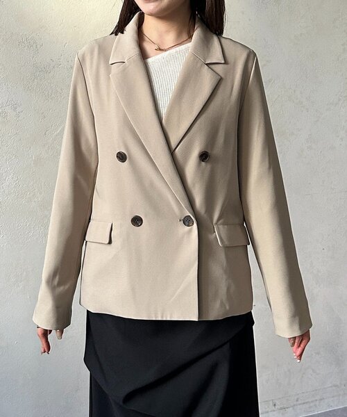 Thevon（ゼボン）の「裏配色テーラードジャケット（テーラードジャケット・レディース・ベージュ/ブラウン/ブラック・FREE）」の20枚目の写真