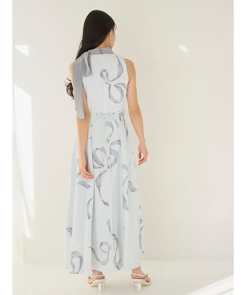 SNIDEL（スナイデル）の「リボンディテールカーデセットワンピース（ワンピース・レディース・ライトピンク/ライトブルー/ブラウン/オフホワイト・1/0）」の9枚目の写真