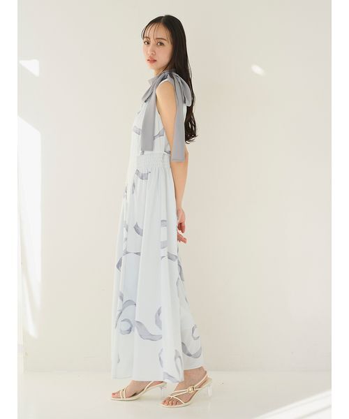 SNIDEL（スナイデル）の「リボンディテールカーデセットワンピース（ワンピース・レディース・ライトピンク/ライトブルー/ブラウン/オフホワイト・1/0）」の10枚目の写真