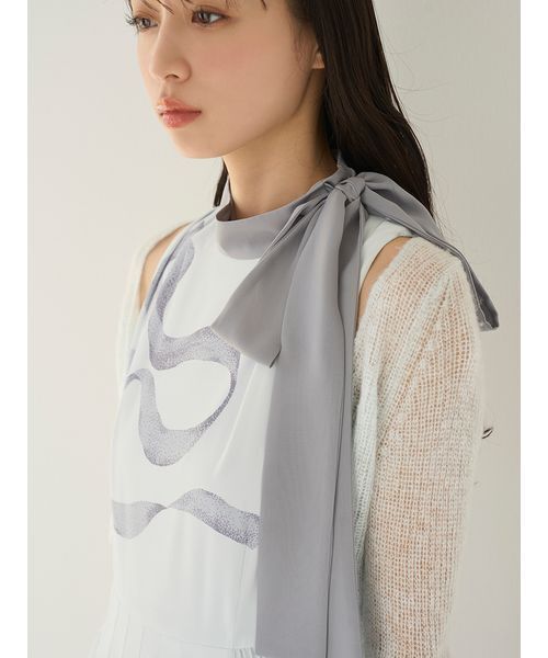 SNIDEL（スナイデル）の「リボンディテールカーデセットワンピース（ワンピース・レディース・ライトピンク/ライトブルー/ブラウン/オフホワイト・1/0）」の14枚目の写真