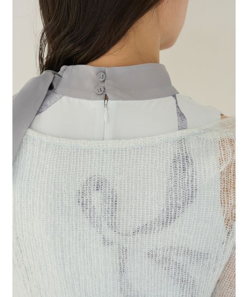 SNIDEL（スナイデル）の「リボンディテールカーデセットワンピース（ワンピース・レディース・ライトピンク/ライトブルー/ブラウン/オフホワイト・1/0）」の16枚目の写真