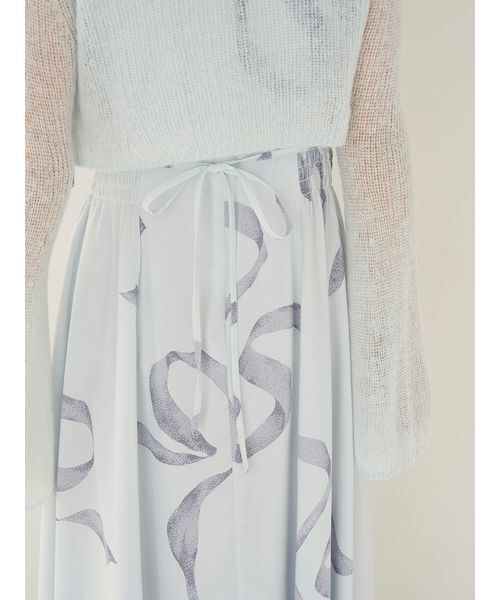 SNIDEL（スナイデル）の「リボンディテールカーデセットワンピース（ワンピース・レディース・ライトピンク/ライトブルー/ブラウン/オフホワイト・1/0）」の17枚目の写真