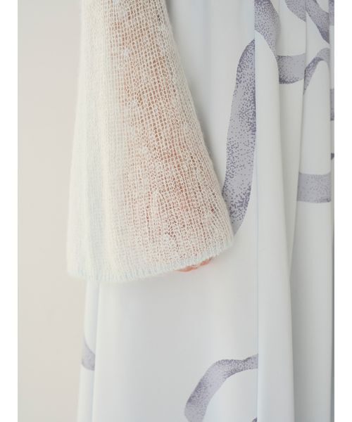 SNIDEL（スナイデル）の「リボンディテールカーデセットワンピース（ワンピース・レディース・ライトピンク/ライトブルー/ブラウン/オフホワイト・1/0）」の18枚目の写真