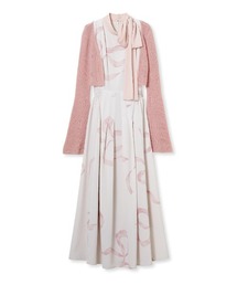 SNIDEL | リボンディテールカーデセットワンピース(ワンピース)