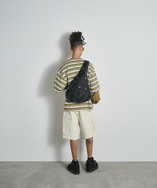 BLANK HOTEL（ブランクホテル）の「Painted Ripstop Easy Cargo Short Pants / ペイントカーゴイージーショートパンツ（カーゴパンツ・メンズ・ブラック/アイボリー・L/M/S）」の19枚目の写真