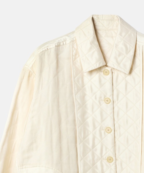 LE CIEL BLEU（ルシェルブルー）の「シャイニーキルテッドシャツジャケット / Shiny Quilted Shirt Jacket（シャツ/ブラウス・レディース・ネイビー/ホワイト・36）」の11枚目の写真