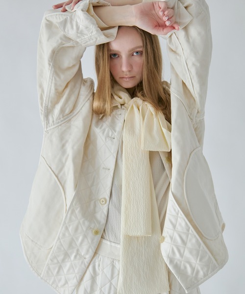 LE CIEL BLEU（ルシェルブルー）の「シャイニーキルテッドシャツジャケット / Shiny Quilted Shirt Jacket（シャツ/ブラウス・レディース・ネイビー/ホワイト・36）」の3枚目の写真