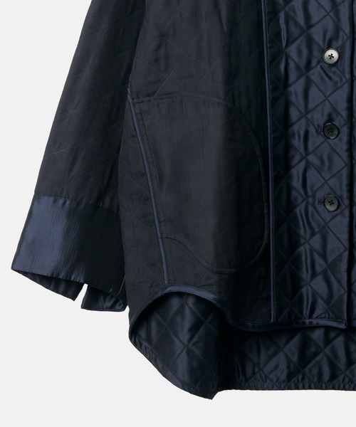 LE CIEL BLEU（ルシェルブルー）の「シャイニーキルテッドシャツジャケット / Shiny Quilted Shirt Jacket（シャツ/ブラウス・レディース・ネイビー/ホワイト・36）」の21枚目の写真
