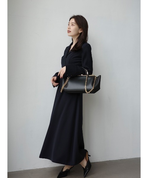 anuans（アニュアンス）の「【XSサイズあり】ダブルサテングレースワンピース（ワンピース・レディース・ネイビー/サックスブルー/ホワイト系その他4・XS/S/M）」の11枚目の写真