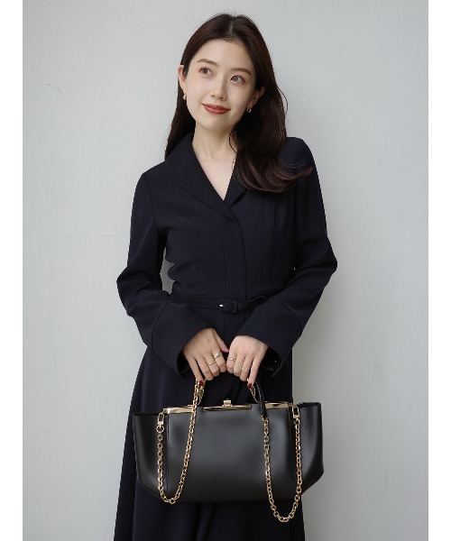 anuans（アニュアンス）の「【XSサイズあり】ダブルサテングレースワンピース（ワンピース・レディース・ネイビー/サックスブルー/ホワイト系その他4・XS/S/M）」の12枚目の写真