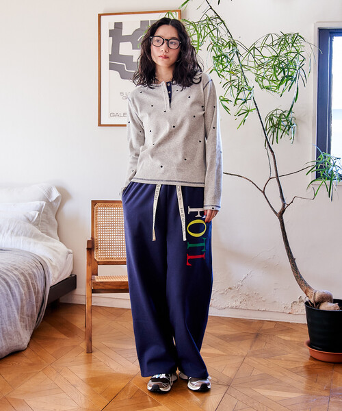 ミニハート刺繍 ヘンリーネック ロンT（Tシャツ/カットソー）｜FREAK'S