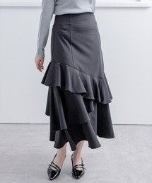 CLEAR BASIC | 【低身長対応／サイズ展開あり】アシンメトリーマーメイドスカート[大人 フェミニン 上品](スカート)