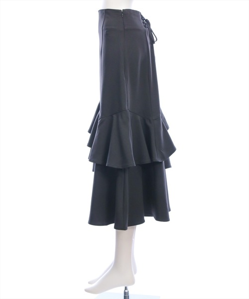 CLEAR BASIC（クリアベーシック）の「【低身長対応／サイズ展開あり】アシンメトリーマーメイドスカート[大人 フェミニン 上品]（スカート・レディース・ブラック系その他/ブラック・F/PF）」の8枚目の写真