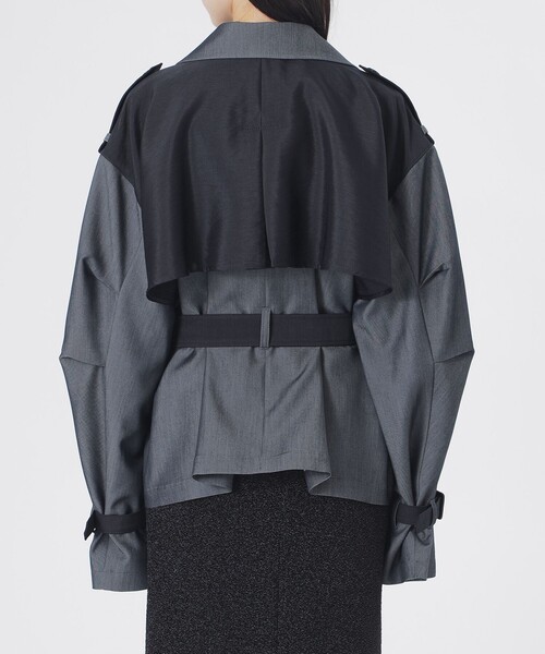 LOVELESS（ラブレス）の「ブロッキングショートトレンチ（トレンチコート・レディース・ブルー系その他7・36/34）」の10枚目の写真