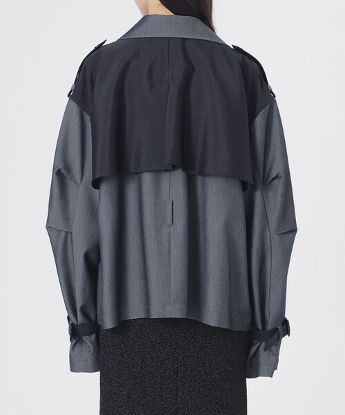 LOVELESS（ラブレス）の「ブロッキングショートトレンチ（トレンチコート・レディース・ブルー系その他7・36/34）」の12枚目の写真