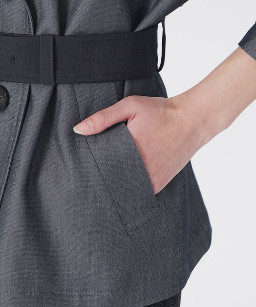 LOVELESS（ラブレス）の「ブロッキングショートトレンチ（トレンチコート・レディース・ブルー系その他7・36/34）」の14枚目の写真