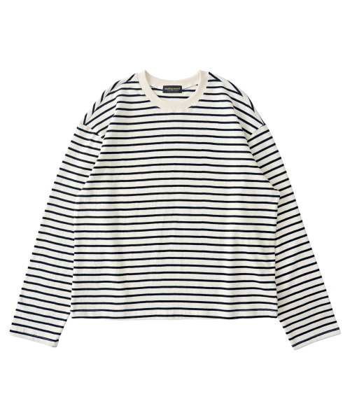 ANALOG MOOD(アナログムード)の「ストライプクラシックボーダー長袖Tシャツ(アイボリー)(Tシャツ/カットソー・メンズ・その他・FREE)」の2枚目の写真