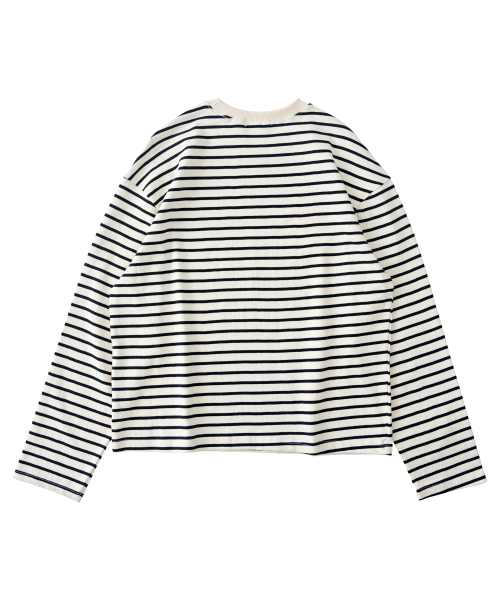ANALOG MOOD(アナログムード)の「ストライプクラシックボーダー長袖Tシャツ(アイボリー)(Tシャツ/カットソー・メンズ・その他・FREE)」の3枚目の写真