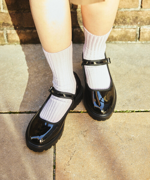 FREAK'S STORE(フリークスストア)の「晴雨兼用 チャンキー メリージェーン/ストラップ付 フラットシューズ(バレエシューズ・レディース・シルバー/その他/ブラック/レオパード/その他2・36/35/39/38/37)」の18枚目の写真