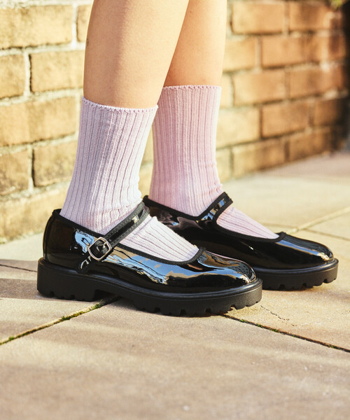 FREAK'S STORE(フリークスストア)の「晴雨兼用 チャンキー メリージェーン/ストラップ付 フラットシューズ(バレエシューズ・レディース・シルバー/その他/ブラック/レオパード/その他2・36/35/39/38/37)」の20枚目の写真