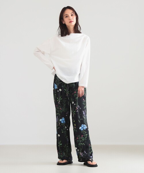 Demi-Luxe BEAMS(デミルクス ビームス)の「【6/11値下げ】ボートネック ロングスリーブ カットソー(Tシャツ/カットソー・レディース・ブラック/イエロー系その他2/ホワイト・ONE SIZE)」の6枚目の写真