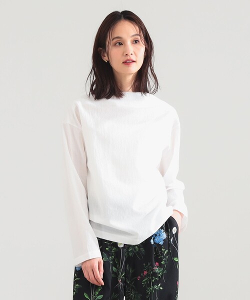 Demi-Luxe BEAMS(デミルクス ビームス)の「【6/11値下げ】ボートネック ロングスリーブ カットソー(Tシャツ/カットソー・レディース・ブラック/イエロー系その他2/ホワイト・ONE SIZE)」の8枚目の写真