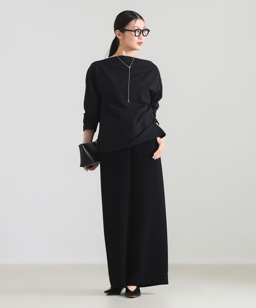 Demi-Luxe BEAMS(デミルクス ビームス)の「【6/11値下げ】ボートネック ロングスリーブ カットソー(Tシャツ/カットソー・レディース・ブラック/イエロー系その他2/ホワイト・ONE SIZE)」の9枚目の写真