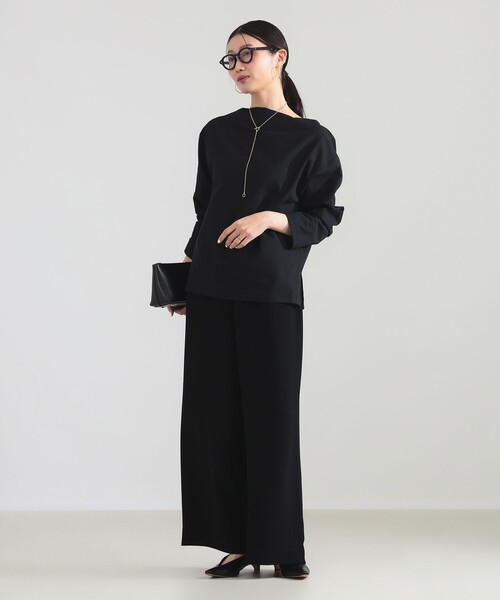 Demi-Luxe BEAMS(デミルクス ビームス)の「【6/11値下げ】ボートネック ロングスリーブ カットソー(Tシャツ/カットソー・レディース・ブラック/イエロー系その他2/ホワイト・ONE SIZE)」の10枚目の写真